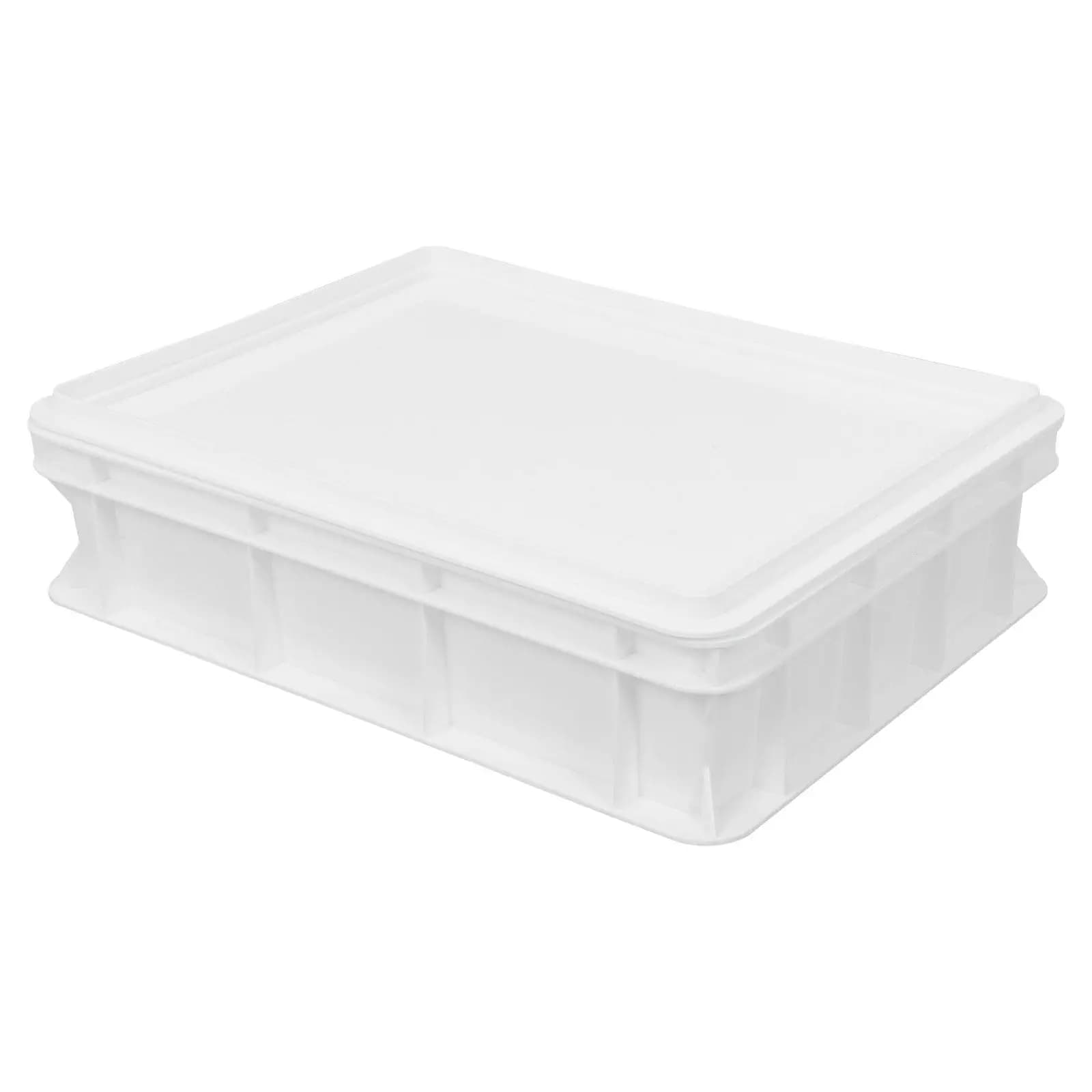 Contenitore Impilabile per Lievitazione Pizza con Coperchio, in Plastica Alimentare, per Panifici, Pizzerie e Conservazione Impasto