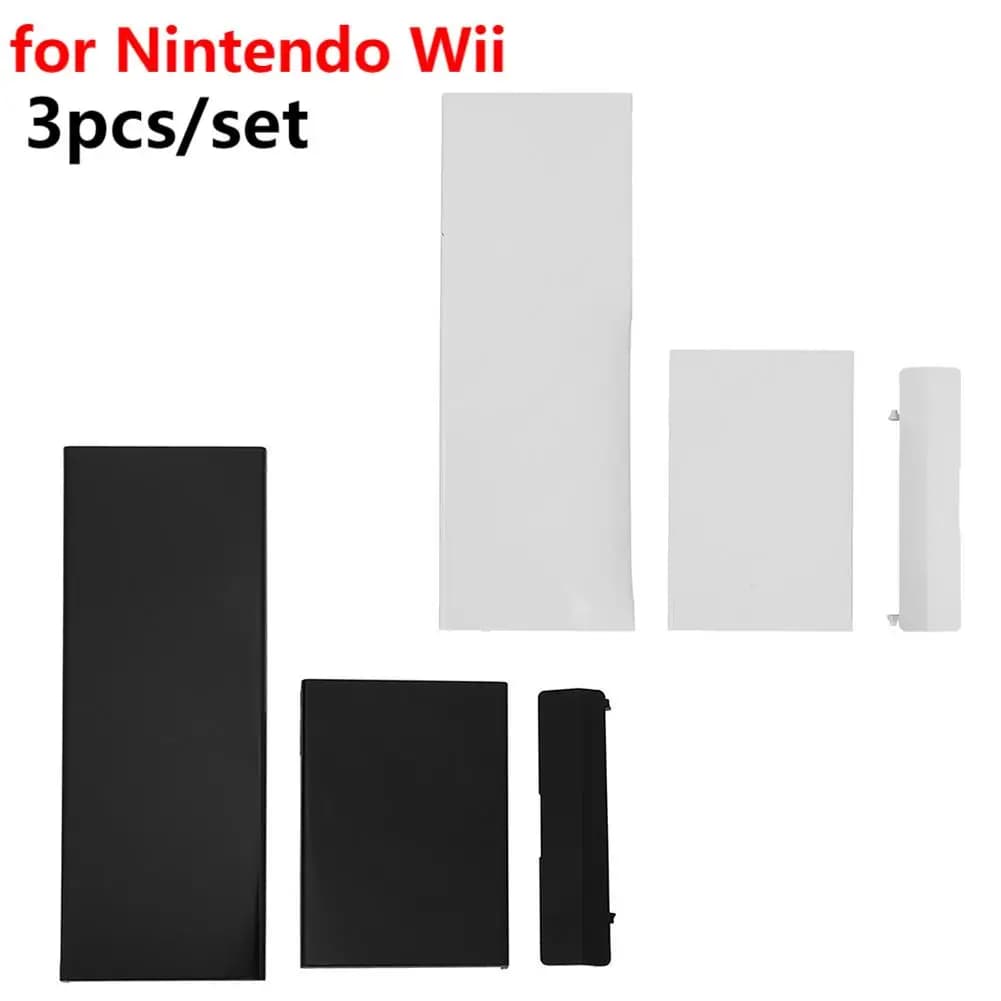Sostituzione della copertura dello Slot per porta della scheda di memoria da 3 pezzi 3 in 1 coperchi della copertura della porta del guscio protettivo per accessori per Console di gioco Nintendo Wii