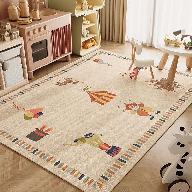 Soft and soft large area carpet Cartoon style carpets for living room Decorative carpet for bedroom in thick plush Kids non-slip carpet