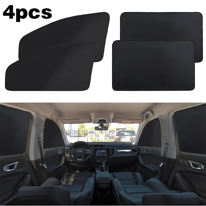 Parasole per finestre magnetiche per auto con funzione di protezione UV da 4/2 pezzi Privacy Parasole Copertura per finestre Piastra centrale Tenda per la privacy amagi
