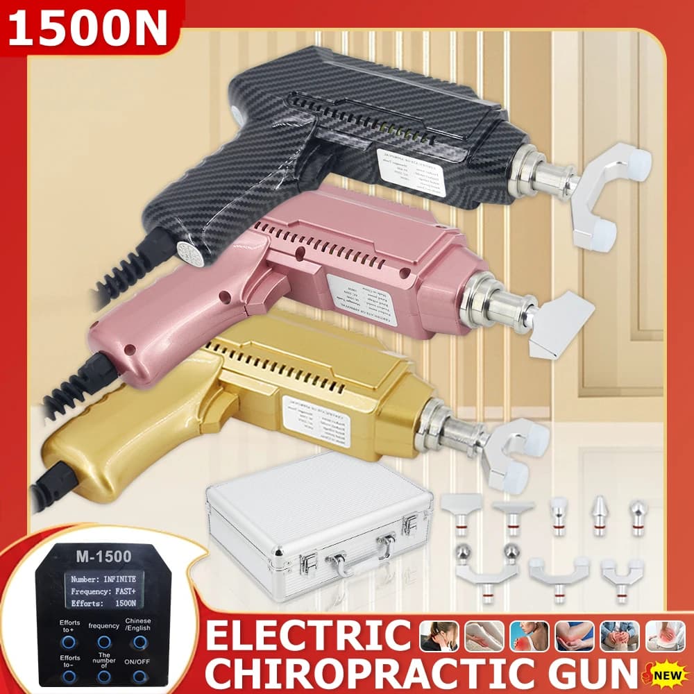 2026 New Electric Correction Gun 1500N Chiropractic Adjusting Tools Spinal Adjustable Instrument Impulse Spine Cervical Massager