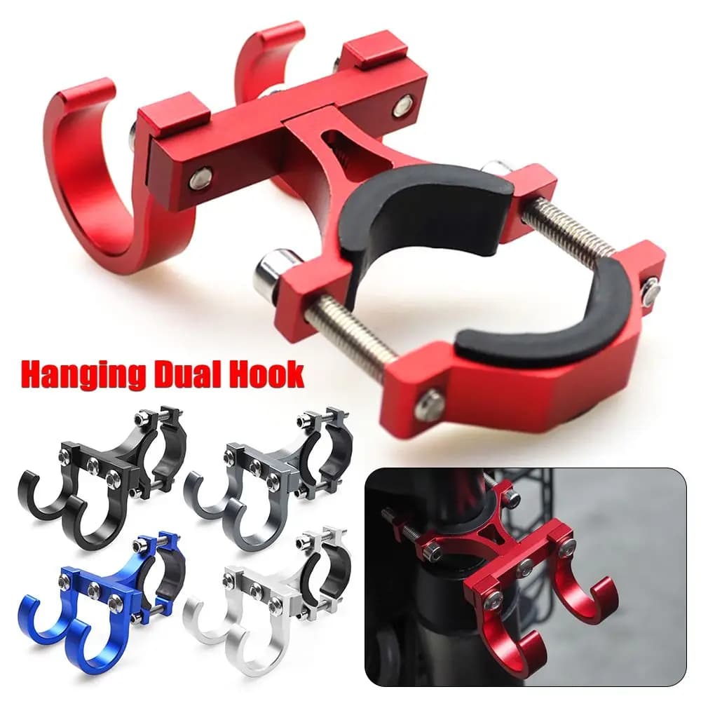 Hanging Dual Hook Front Hook Handbags for helmet Gadget Handlebar Scooter Fixed E-Bike Bicycle Accessories Multifunction