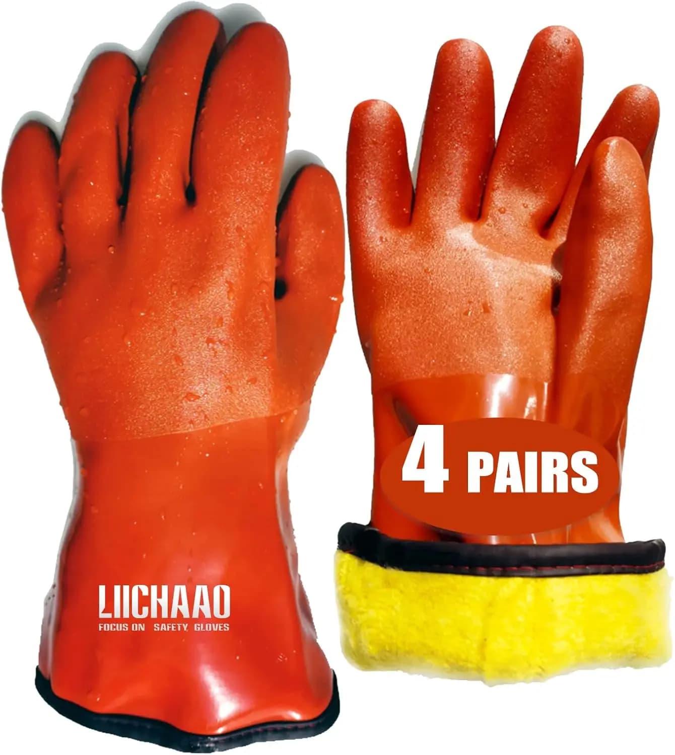 Guanti isolanti impermeabili, resistenti a prodotti chimici e olio, antiscivolo per lavori in freezer e per il calore, ultra flessibili (1-4 paia)