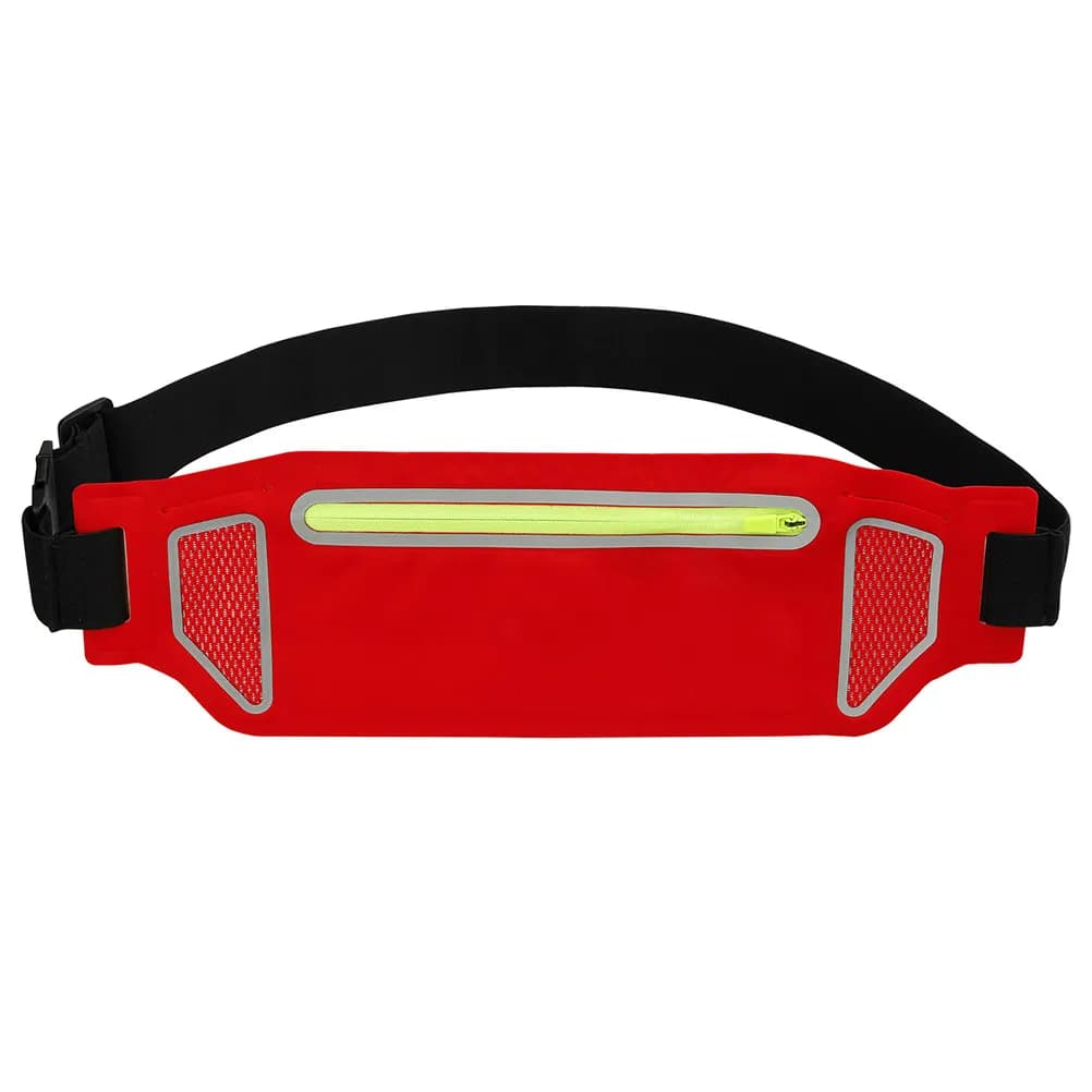 Marsupio Unisex Nero per Corsa, Ultra-Sottile, Impermeabile, per Fitness, Viaggio, Yoga, con Tasca e Cintura Regolabile