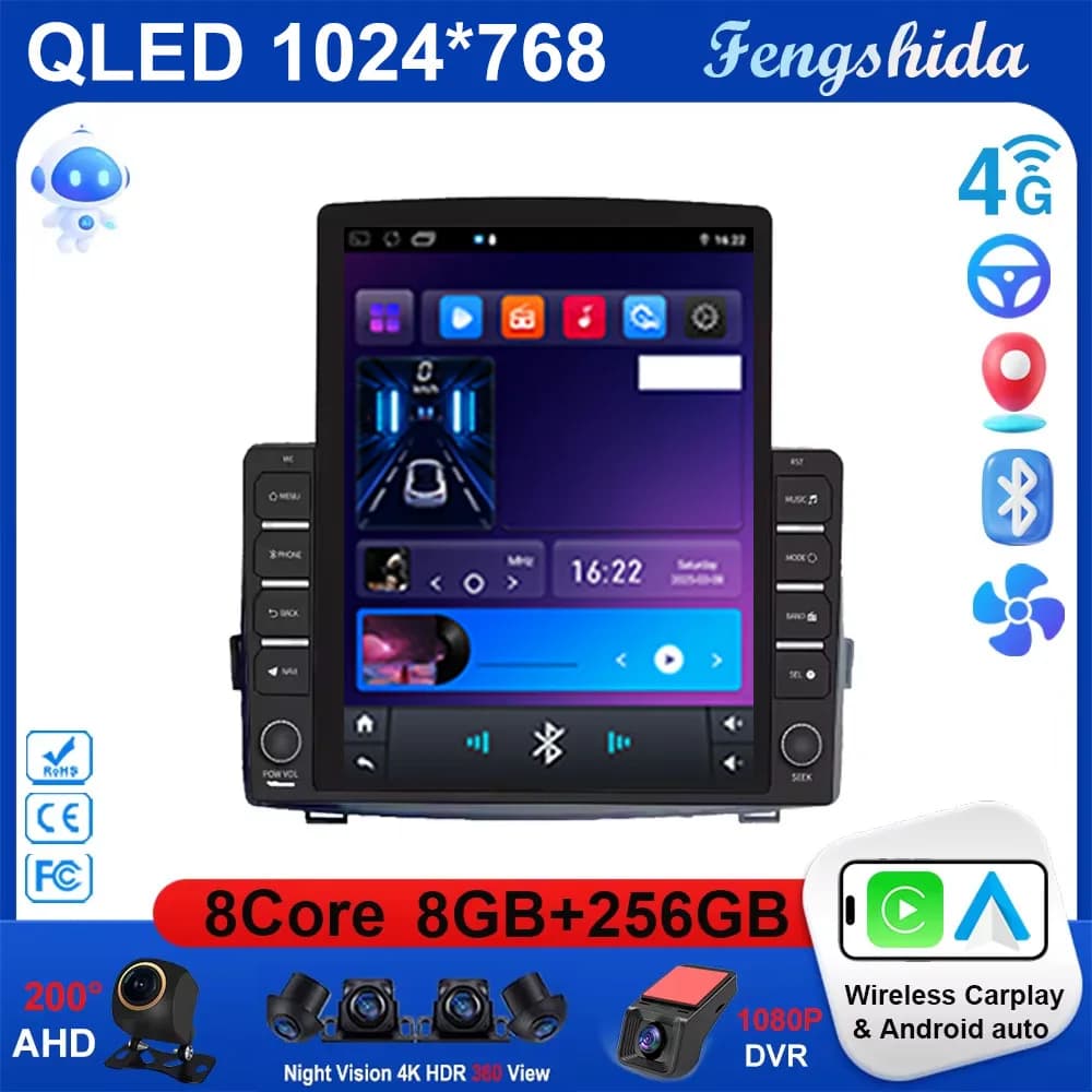 9.7 Per Toyota Noah Esquire Voxy 70 2007-2013 Android 15 Carplay Auto Radio Multimedia Lettore di Navigazione GPS DVD Carplay
