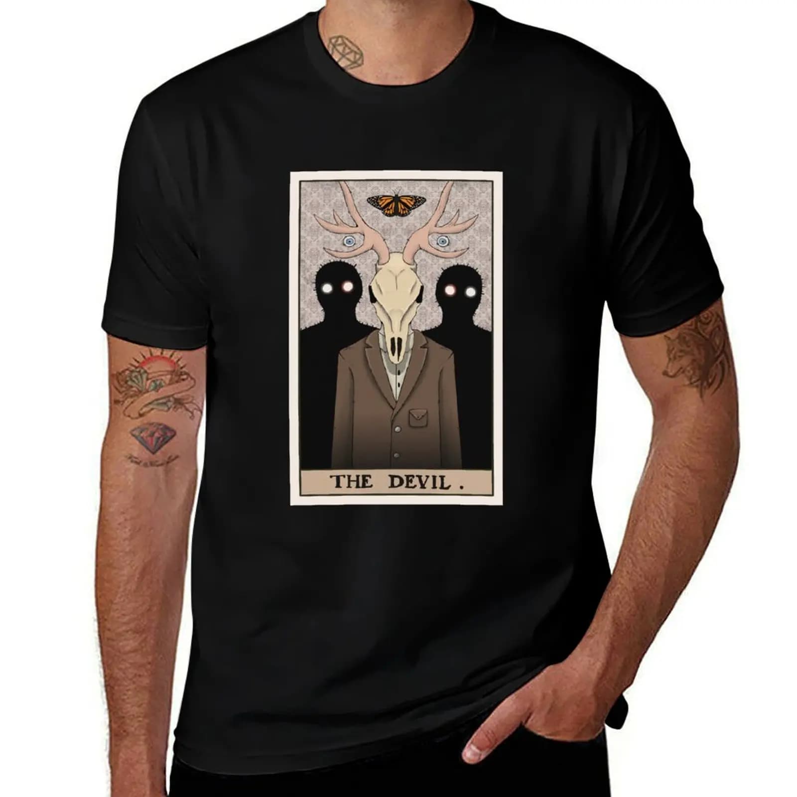 Rusty Lake Inspired Tarot Card - The Devil T-Shirt Plus Size Lightweight Tee Shirt