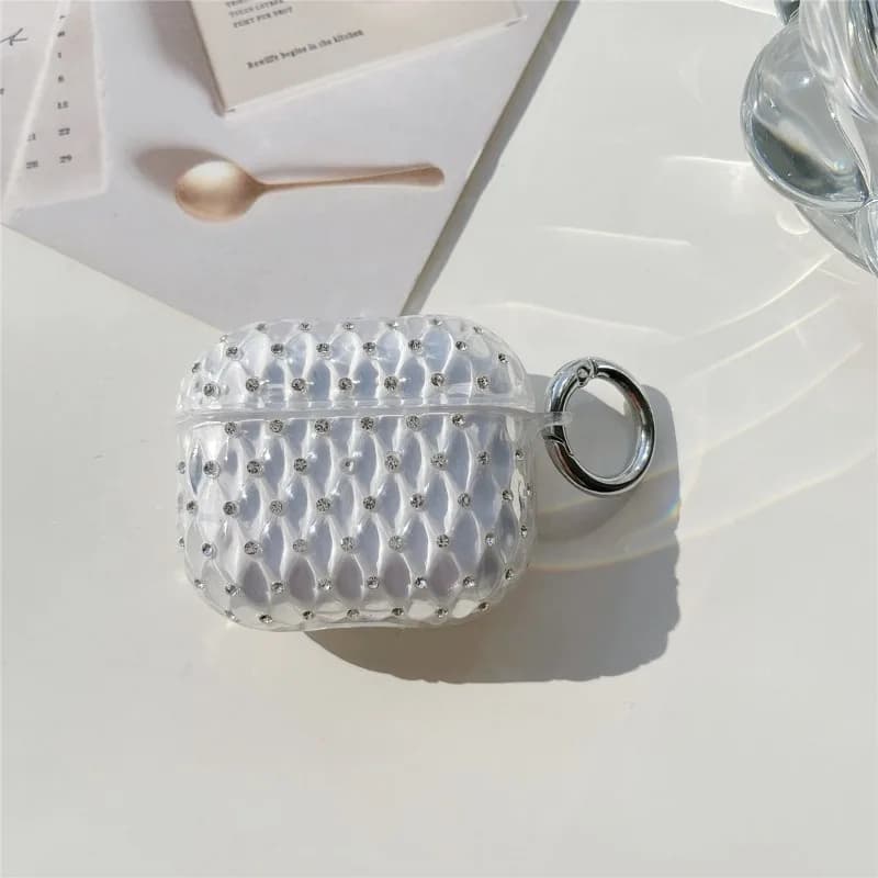 Custodia per Auricolari Apple di 4a, 1a, 2a e 3a Generazione con Diamanti Luccicanti per Apple AirPods Pro2 Generazione Custodia per Cuffie Bluetooth