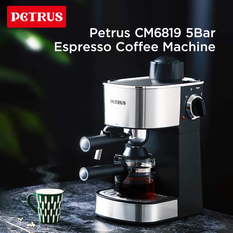 Macchina da caffè Petrus Macchina per caffè espresso con sistema di latte fantasia Macchina per bolle di latte (220 V)