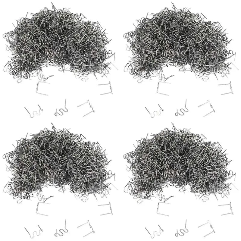 A02F-4000Pcs Graffette a Onda S da 0,6 mm per Kit di Riparazione Paraurti Auto e Carrozzeria, Graffette a Onda S da 0,6 mm per Saldatura