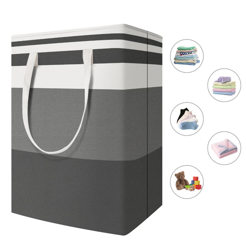 Large linen baskets Waterproof independent linen basket Foldable high clothes basket with extended handles for clothes