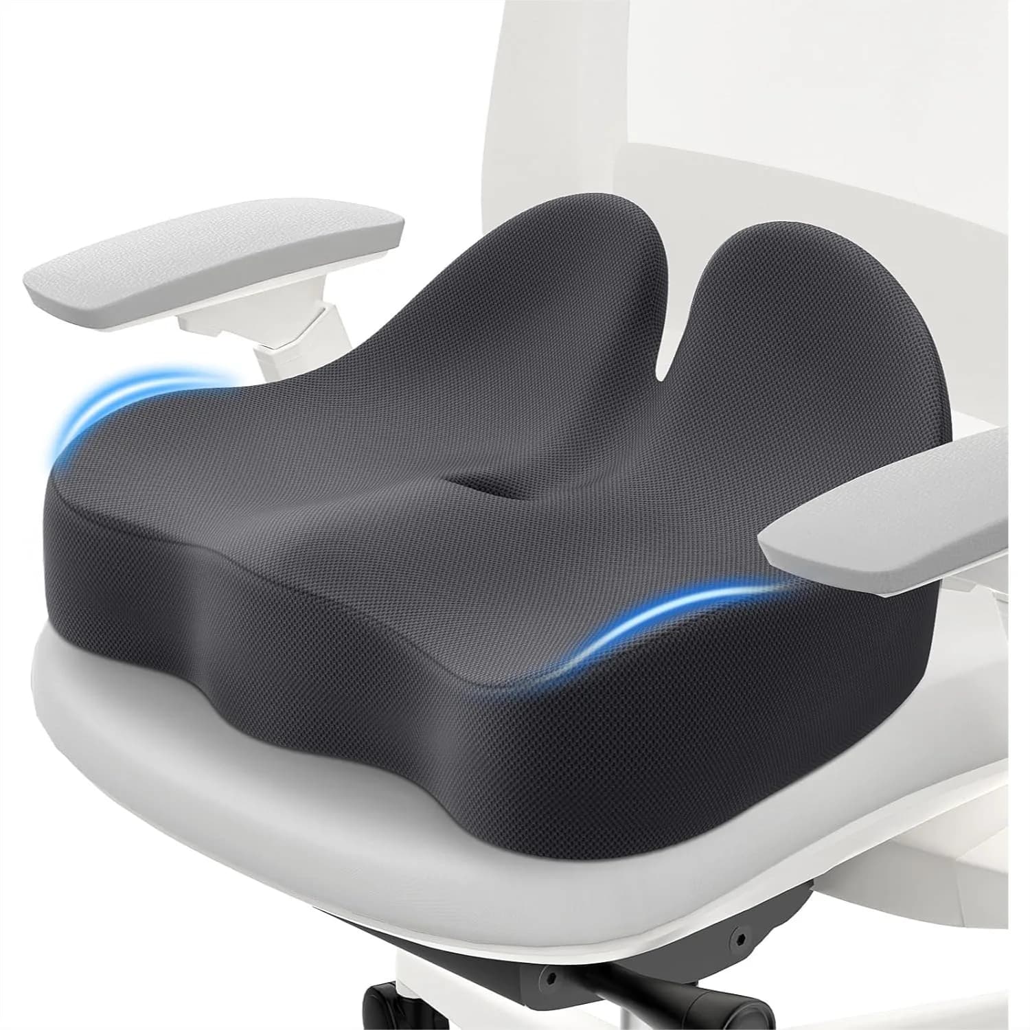 Memory Foam Cushion for Office Chair, Ergonomic Design Curve for Alleviare Sciatica e Dolore al Coccige, Improve Comfort for Stretched Seats