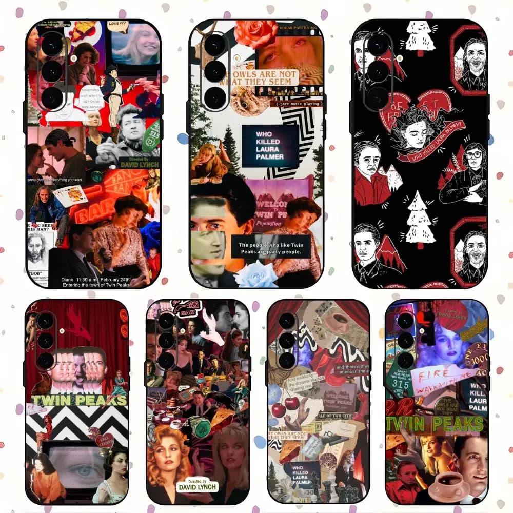 Cover per telefono HD Twin Peaks TV Show per Samsung Galaxy S26 S25 S24 S23 S22 S21 Plus Ultra Note20 Morbida Nera