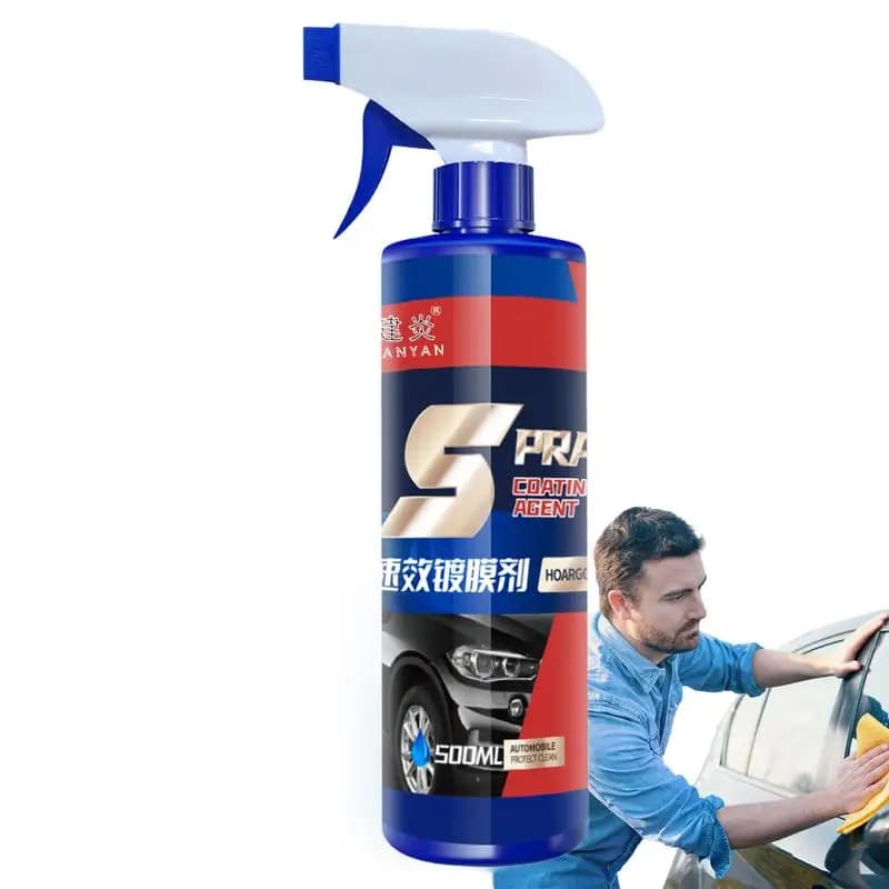 500ml Rivestimento in ceramica per auto Spray 3 in 1 Riparazione vernice per auto Rivestimento scudo Vernice per auto Rimozione riparazione graffi Lucidatura automatica Spruzzo