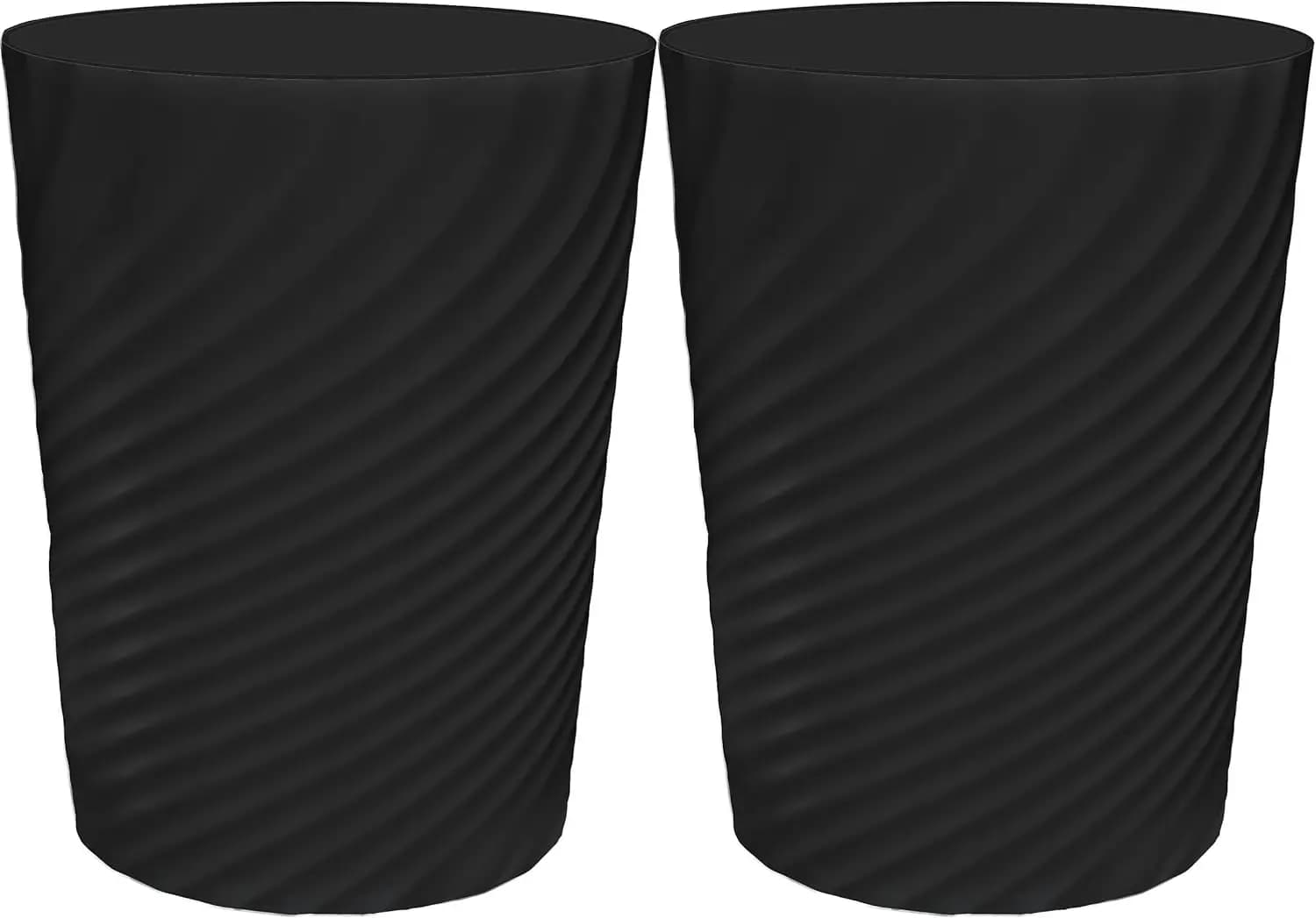 Cestino per Rifiuti da 1,8 Galloni, Bidone per Riciclaggio per Bagno, Ufficio, Camera da Letto, Cucina (1,8 Galloni - Confezione da 2, Nero)