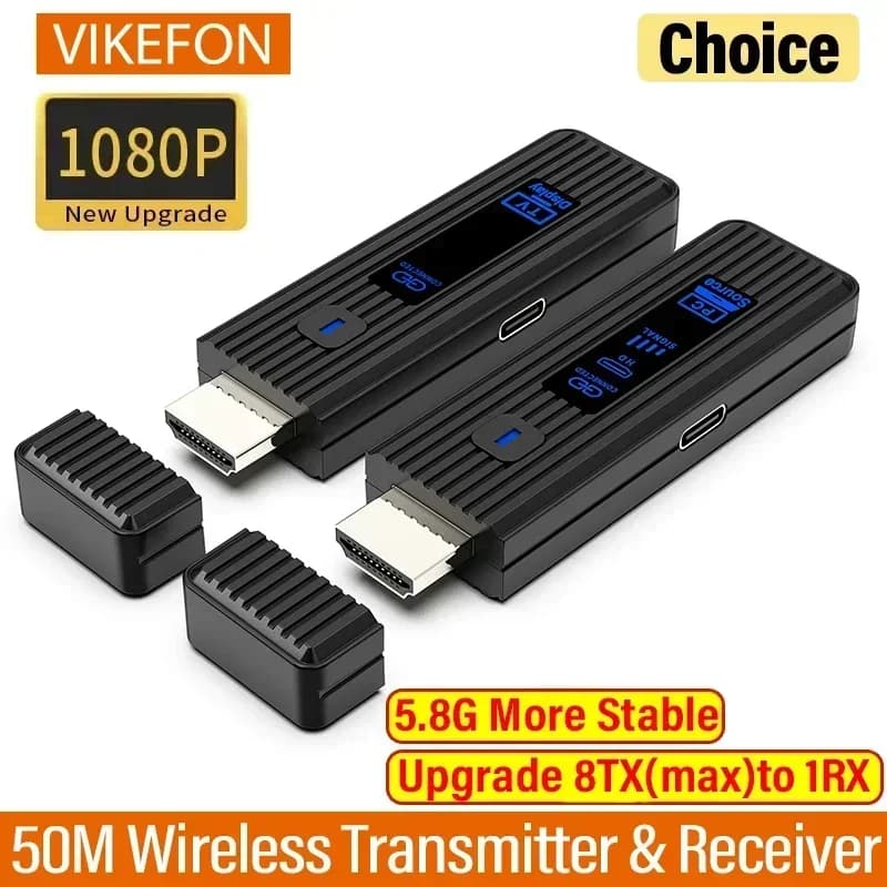Ricevitore trasmettitore wireless video compatibile HDMI 150ft Plug & Play 5.8G 1080P Trasmissione PC/laptop/TV-Box per monitor/proiettore