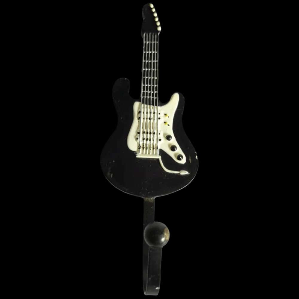 Wall Mounted Guitar Shaped Hooks Vintage Style Metal Resin Key Hook Rust Resistant Heavy Duty Clothes Hanger