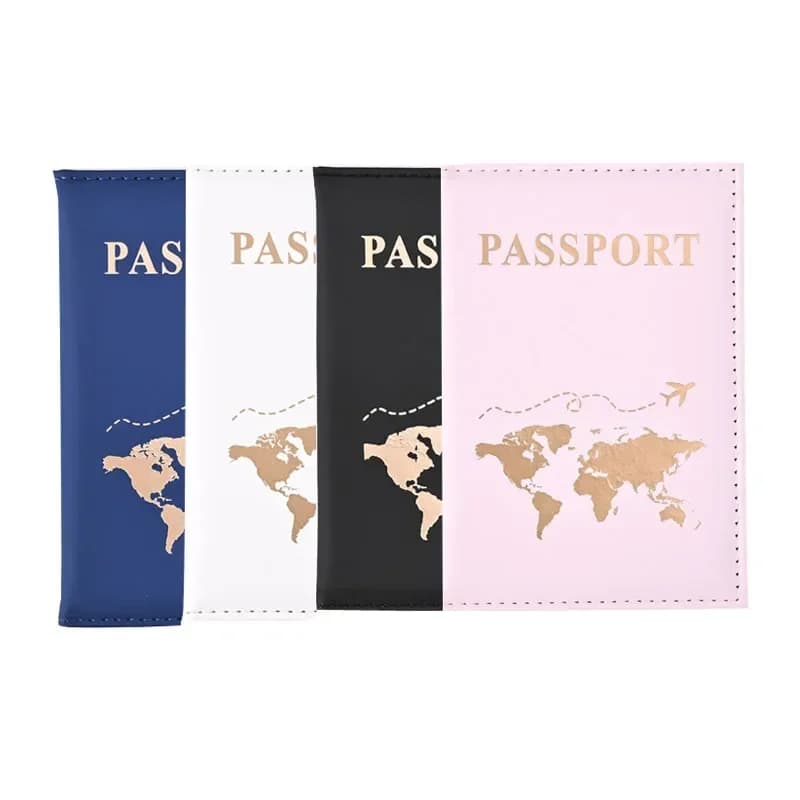 Semplice nuova custodia per passaporto custodia per portafoglio porta carte di credito moda donna uomo viaggio porta passaporto per matrimonio