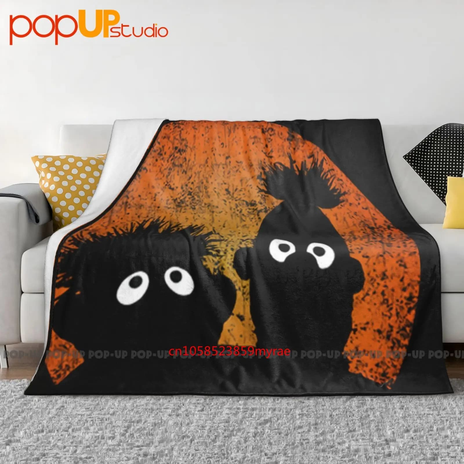 Copridivano invernale con logo B Puppets, coperta ultra morbida, trapunta