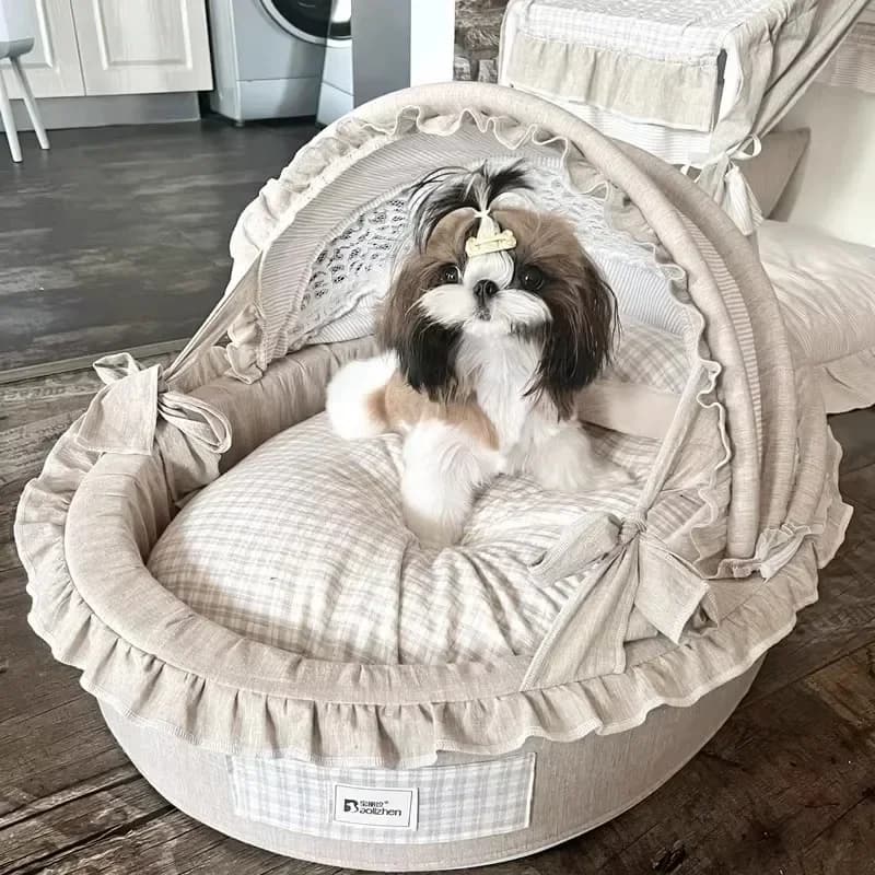 Cuccia per cani da interno Box morbido Box per cani Villa Letti di lusso per culla per cani di piccola taglia Teddy per dormire Cuccia per cani di grandi dimensioni Forniture per animali domestici per gatti