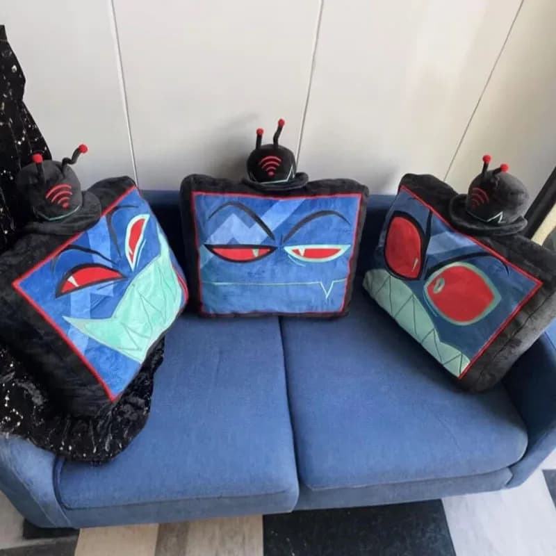 Hazbin Evil Boss Bambole di pezza 35 cm Cotone Hazbin Vox Peluche Cuscino Cuscino Compleanno Vacanza Giocattoli Regali per feste Decorazione del partito