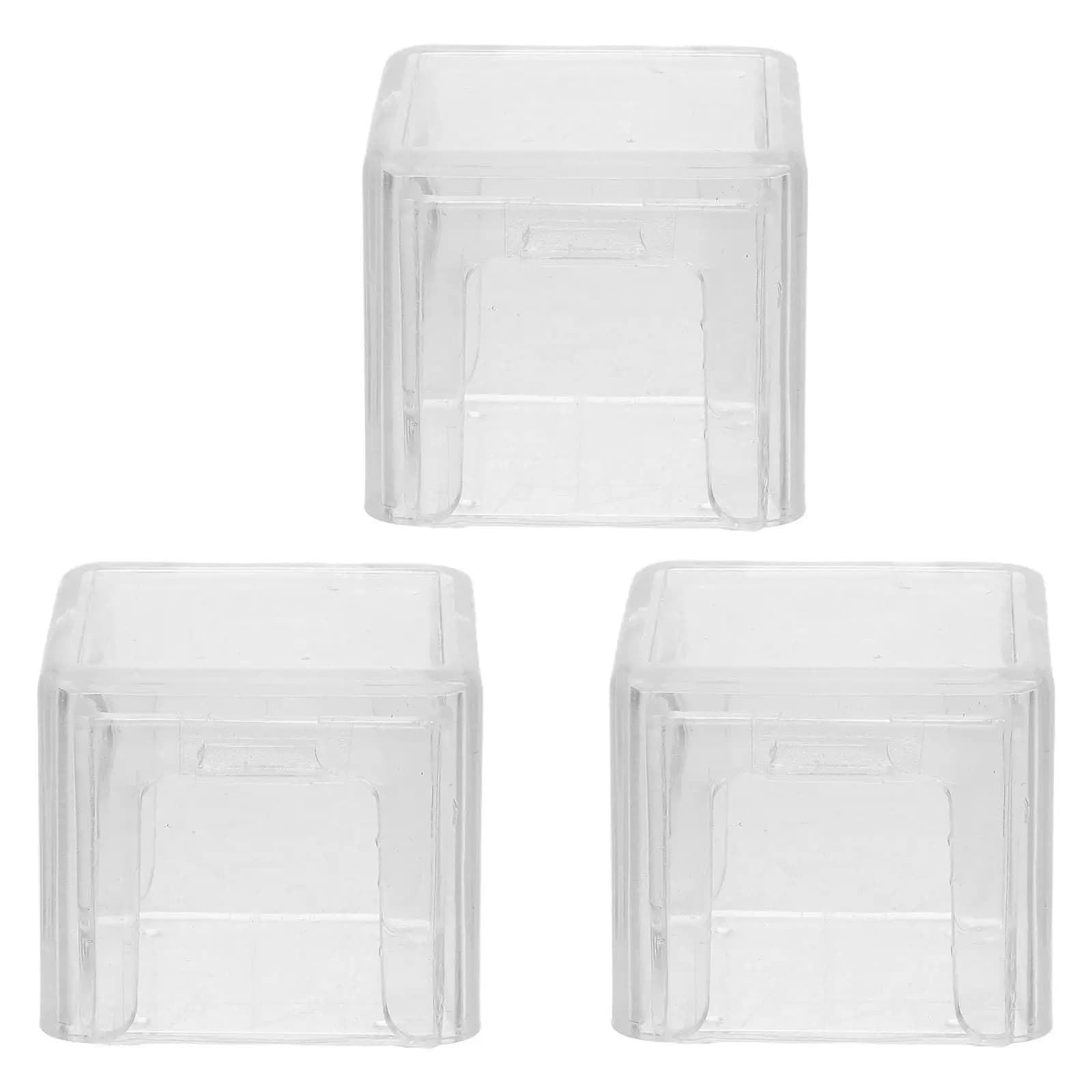 Set di 3 Porta Gessetti in Acrilico Trasparente per Biliardo, Contenitore Sigillato per Gessetti, per Tavolo da Biliardo, Giochi Sportivi, Regali, Portatile