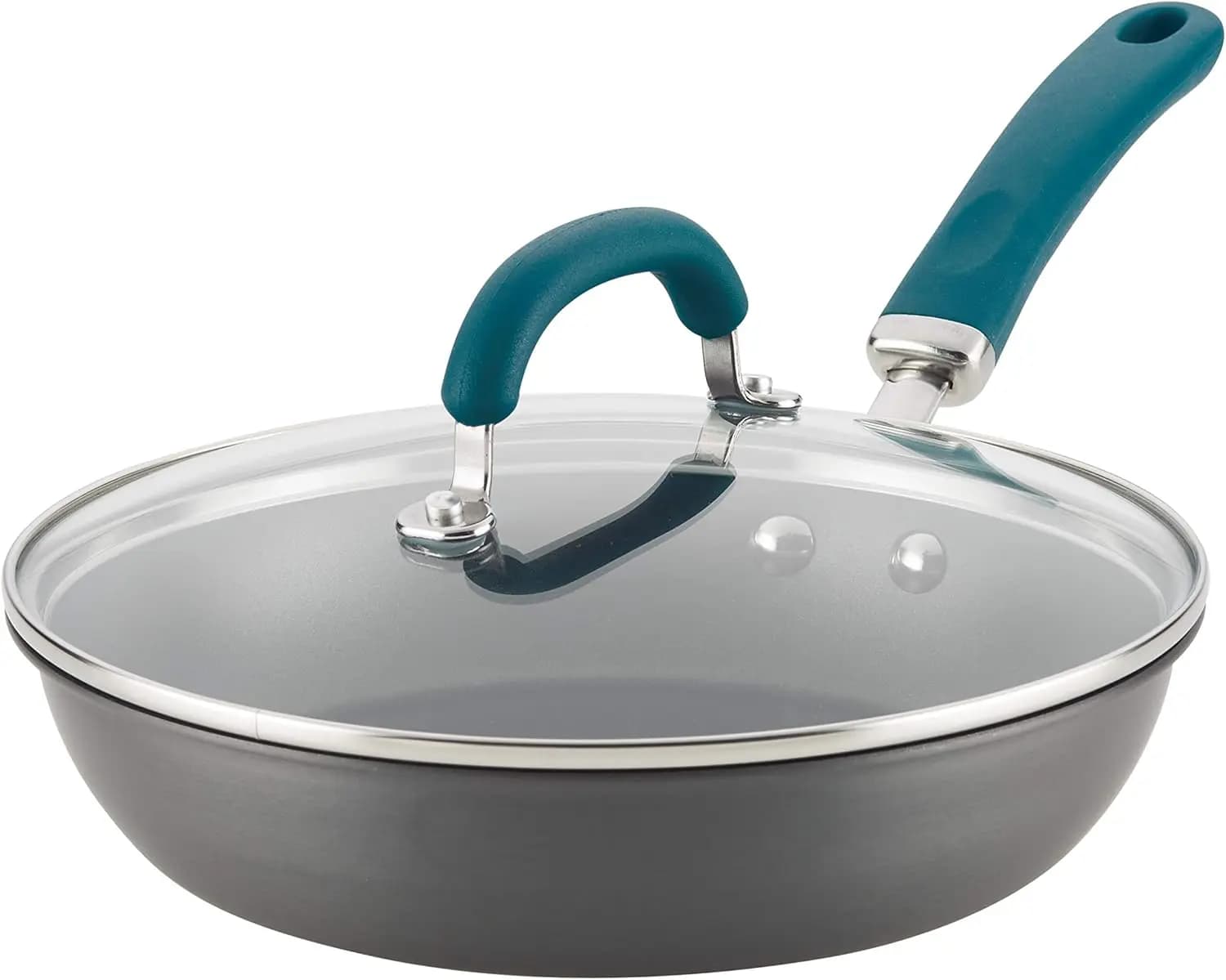 Padella Antiaderente Rachael Ray Create Delicious in Alluminio Anodizzato Duro - 10,25 Pollici, Grigia