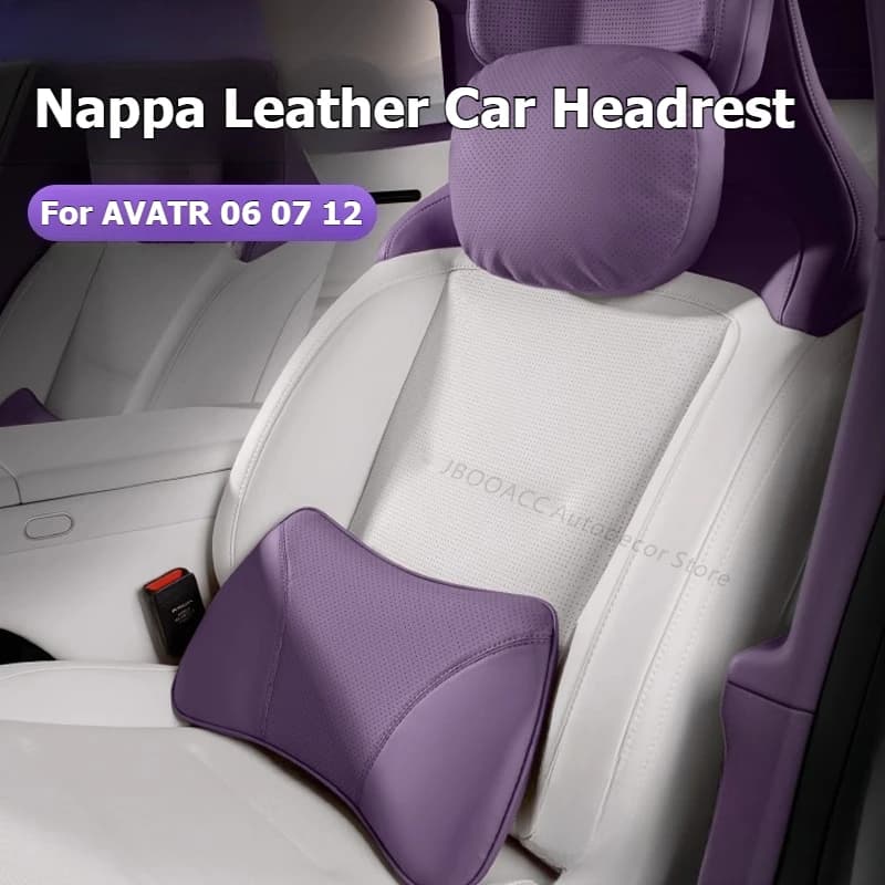 Per Changan AVATR 06 07 12 Nappa Auto In Pelle Poggiatesta Collo Cuscino Comodo Sedile Supporto Lombare Cuscino In Vita Accessori Auto