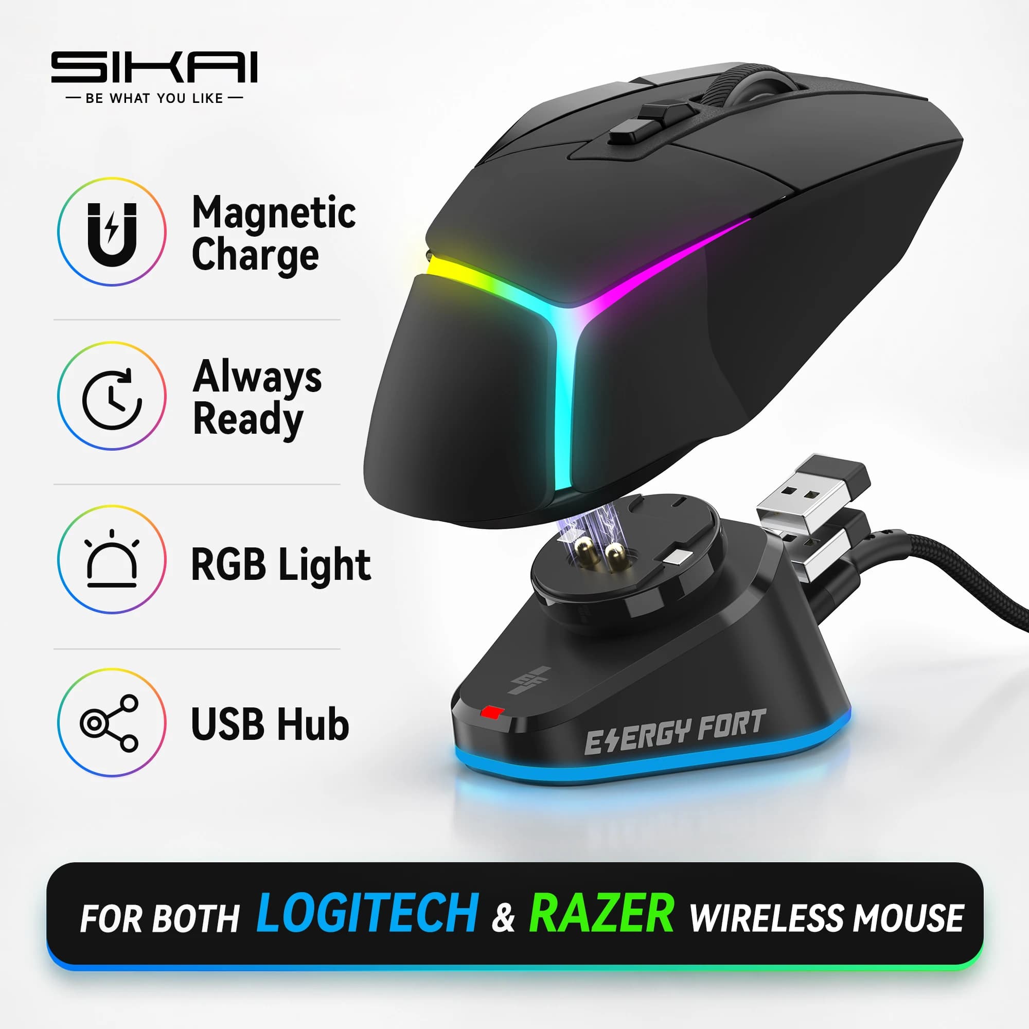 Logitech G PRO Wireless X Superlight 2 DEX G502 X Plus G703 G903 HERO Pro2 Lightspeed Mouse Dock Station