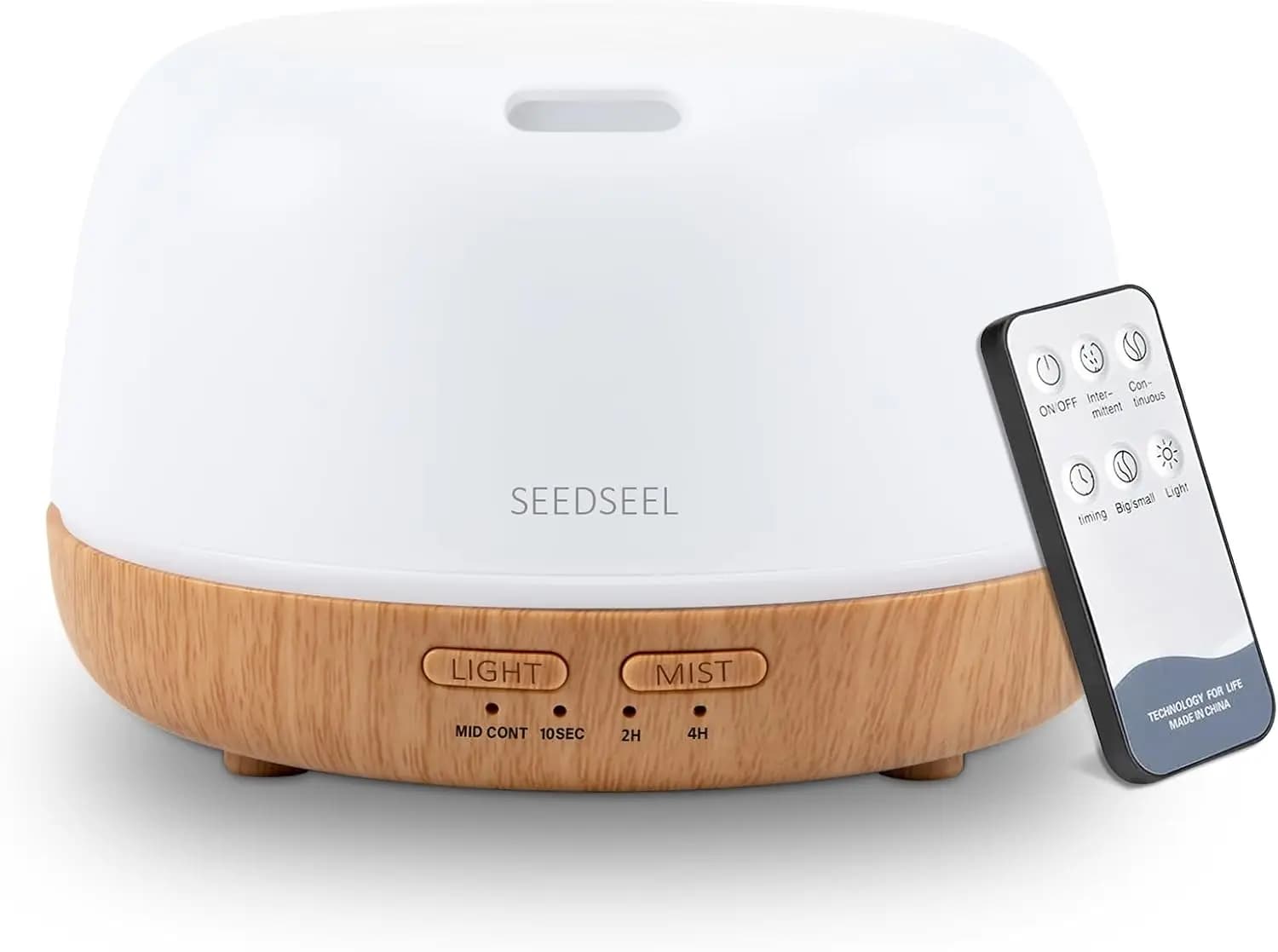 300ML Essential Oil Diffuser with 7-Color LED Lights and Remote Control, Modern Minimalist Design, High-Efficiency Ultrasonic Mist Aromatherapy Diffuser for Home