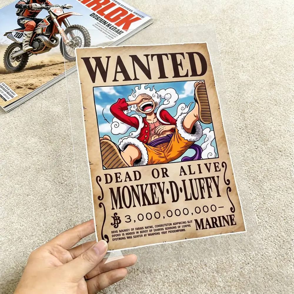 Poster ONE PIECE Reflective Motorcycle Stickers Waterproof Vinyl Decals For Motorbike Helmet Fuel Tank Bike