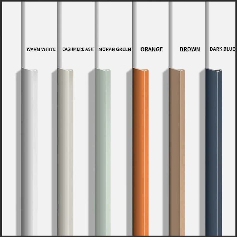 Maniglia invisibile minimalista da 600-1200 mm Moderna sensazione di pelle minimalista Morandi Colore cassetto Maniglia per porta armadio Cashmere Grigio