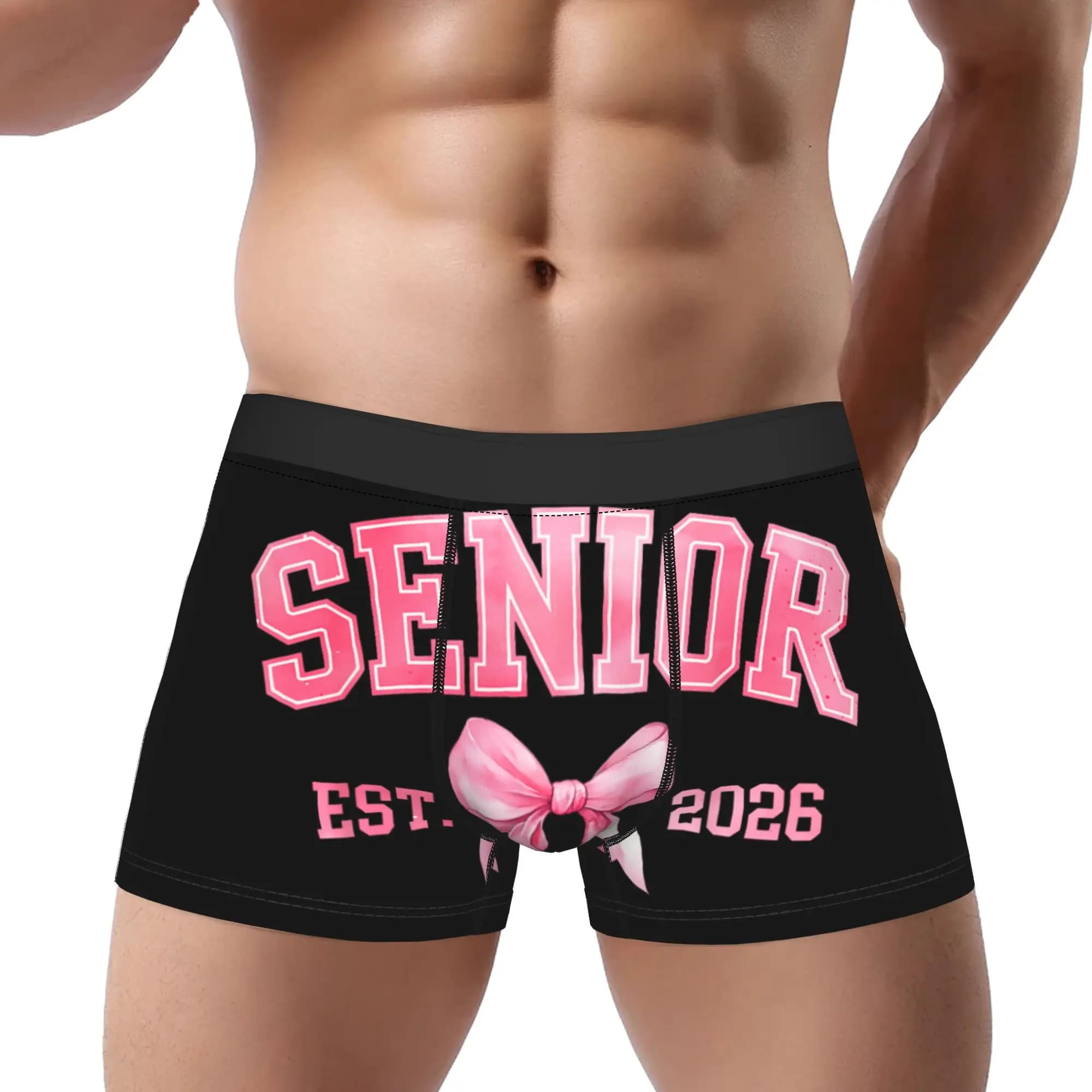 Coquette Pink Bow Class Of 2026 Underpants Breathbale Panties Man Underwear Print Shorts Boxer Briefs