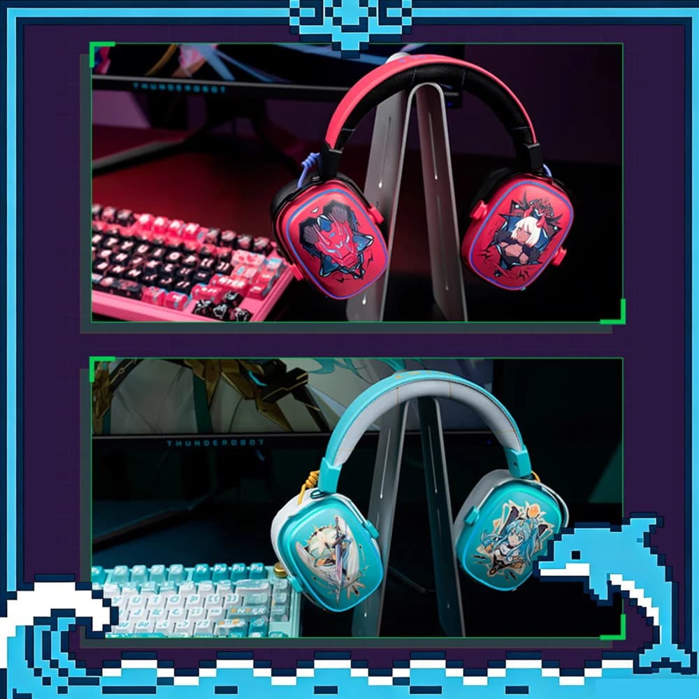 VALKYRIE VK S1 Wireless Headphones 3-Mode Bluetooth Gaming Headsets HiFi 50mm Large Dynamic Low Latency Esports Chip Earphones