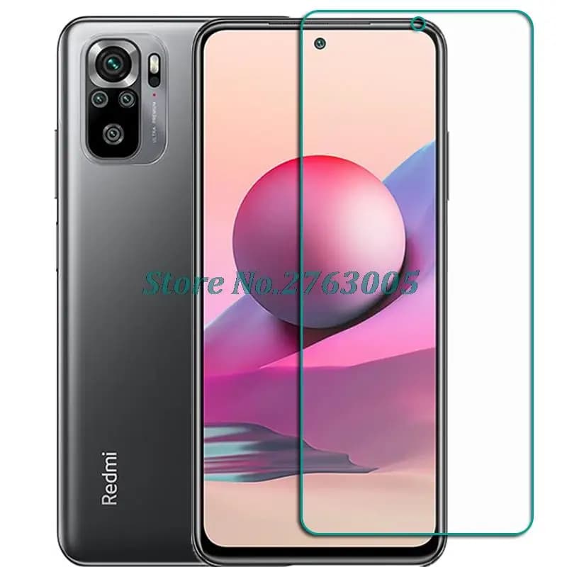 Vetro temperato per Xiaomi Redmi Note 10 4G 10S 6.43 "M2101K7AI, M2101K7AG M2101K7BI Pellicola protettiva Protezione schermo Copertura del telefono