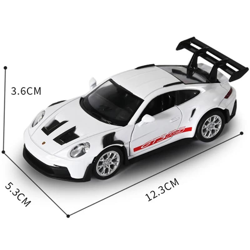 Modellino in Scala 1:36 della Porsche 911 GT3 RS, Auto Sportiva da Corsa in Lega, Giocattolo da Collezione Fast & Furious con Funzione Pull Back, Regalo di Compleanno per Bambini