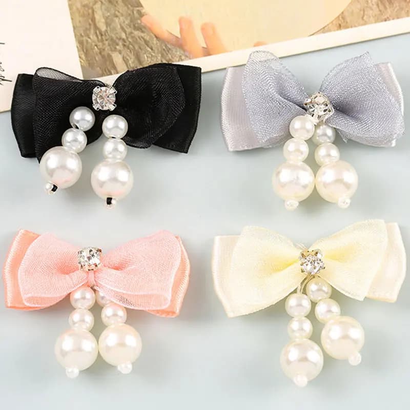 10 pezzi di fiocco di perle fatto a mano per forcina fai da te, copricapo, berretto per scarpe calzino, custodia per cellulare, accessori di abbigliamento