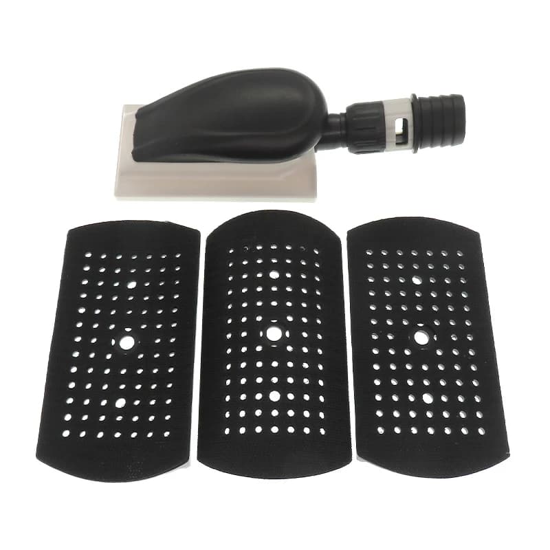 Kit blocco levigatura manuale con tampone di ricambio 2.75" x 4.92" Strumento levigatrice multiuso con gancio e anello per levigatura del legno Lucidatura auto