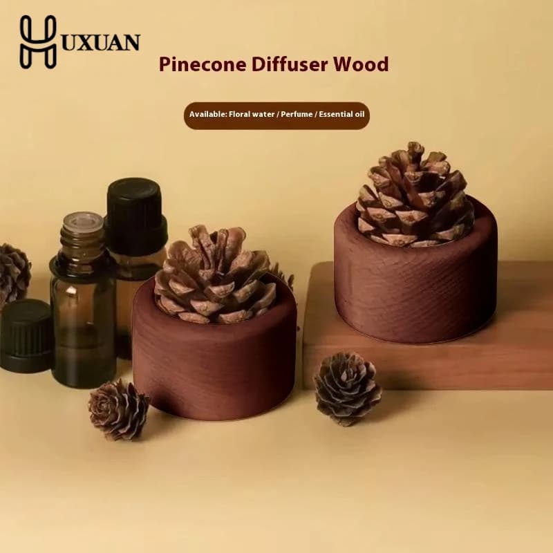 Diffusore di decorazioni per la camera da letto con dispersione di fragranze naturali dal design sferico da 1 pezzo per diffusori di oli essenziali in legno con fragranza per ambienti