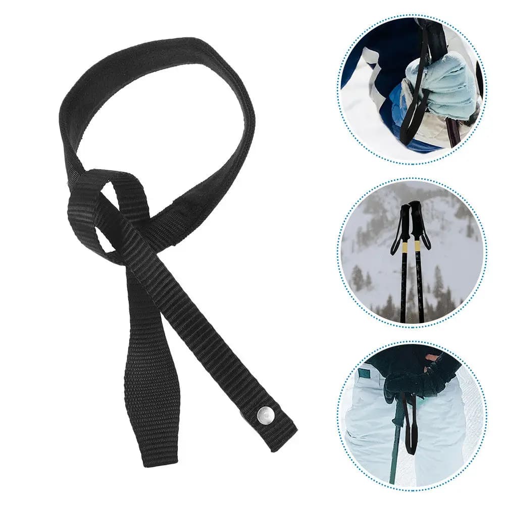 2Pcs Adjustable Ski Pole Wristband Trekking Pole Strap Nylon Wrist Leash for Outdoor Sports Skiing Hiking Mountaineering Comfort
