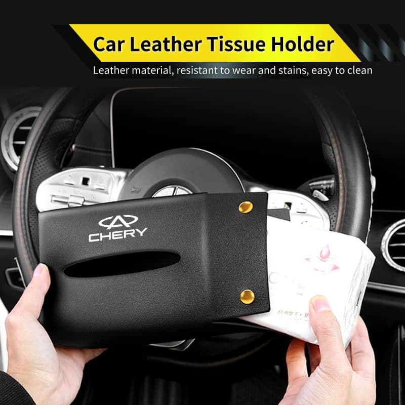 Car Center Console Tissue Box Auto Seat Back Tissue Storage Case For Chery Tiggo 5 2 3 7 PRO 8 5X IQ QQ Fulwin Face Arrizo A1 A3