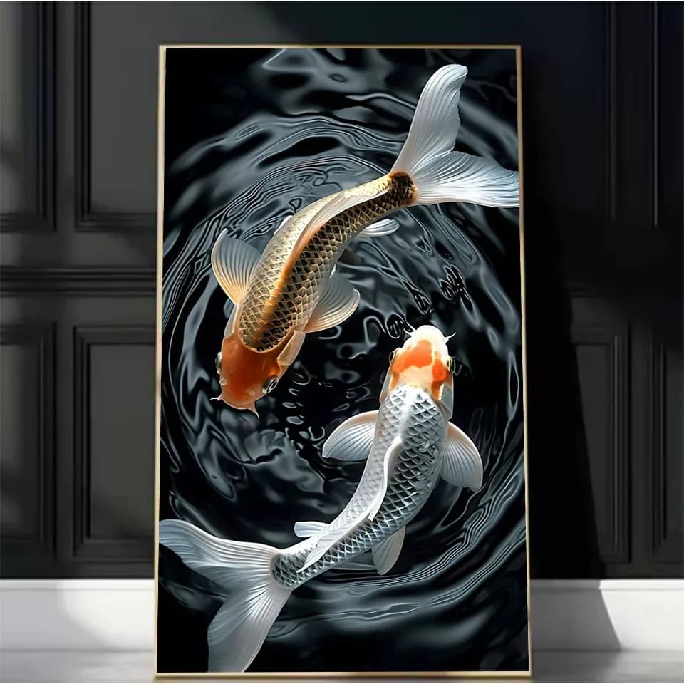 Diamond Painting Art Kit DIY Fish 2025 Novelty koi Diamond Embroidery 5D Rhinestone Cross Stitch diamond Mosaic Home Decoration