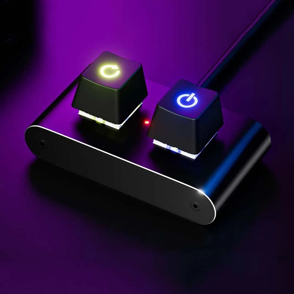 Pulsante di Accensione/Disaccensione e Reset, Pulsante di Avvio Esteso con LED per HDD, Pulsante di Alimentazione Esterna per Computer, per Casa e Ufficio, Internet