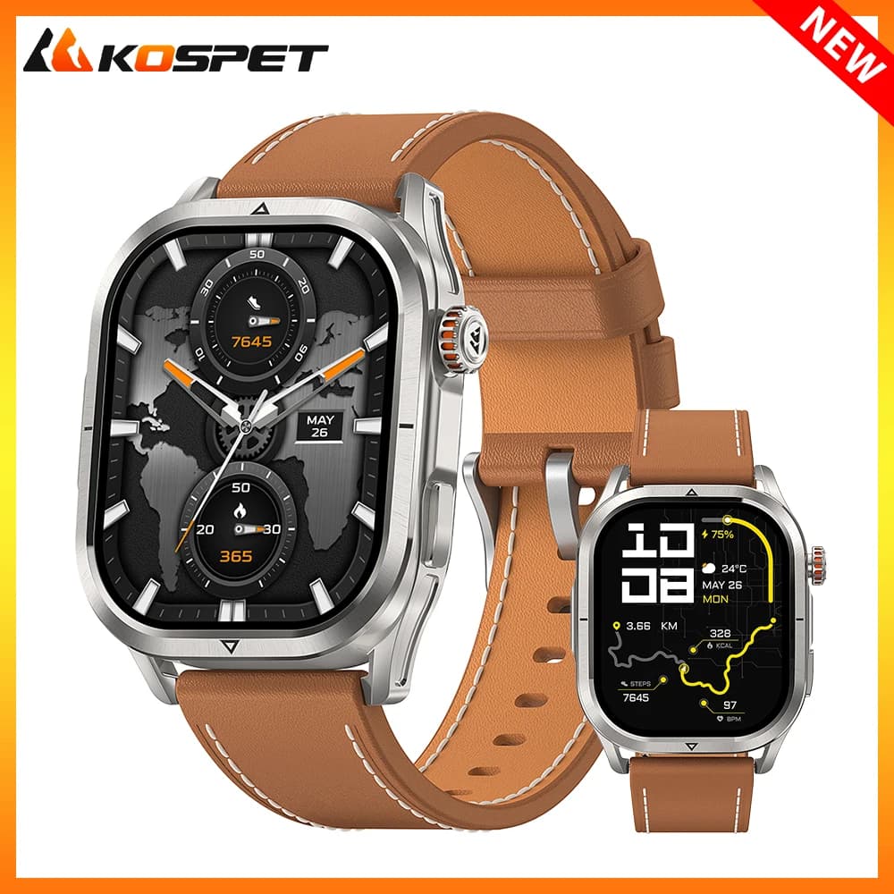 2025 KOSPET MAGIC P10 GPS Smartwatch da uomo Dual-Band GNSS 5ATM IP69K impermeabile anti-impronte bussola altimetro baromico