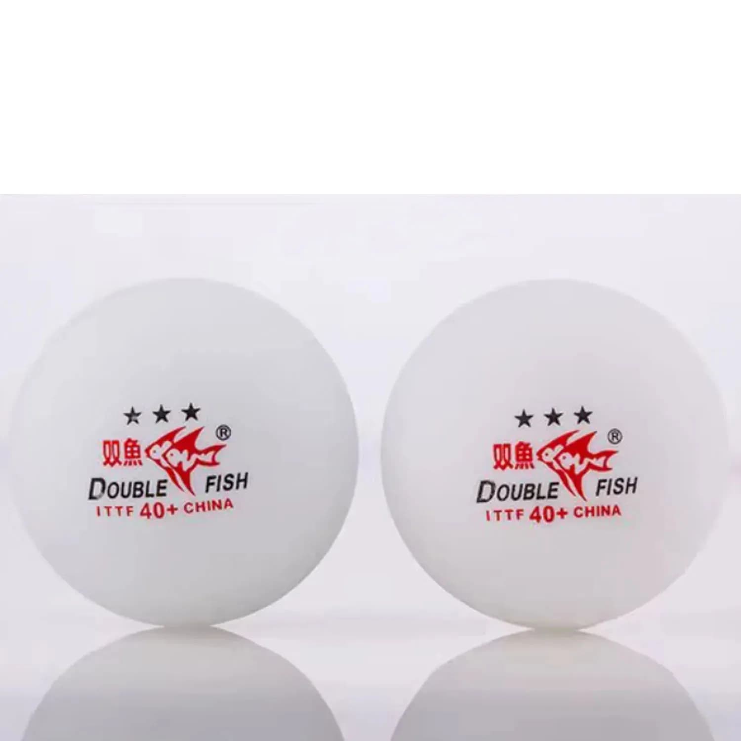 Pallina da ping pong originale Double Fish 3 Star 40+ in nuovo materiale PP con cucitura, 3 pezzi/scatola