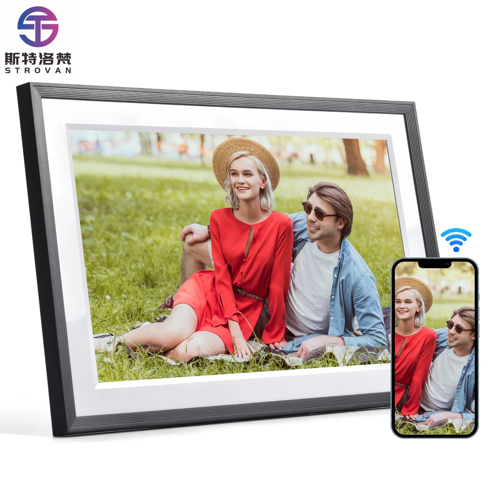Cornice per foto con schermo da 10 pollici App Cornice per foto digitale WIFI