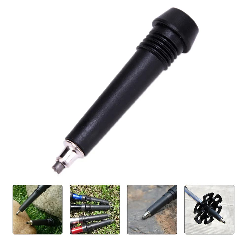 4 Pezzi Punte Premium in Carbonio Tungsteno per Bastoncini da Trekking, Presa Sicura su Roccia e Pavimentazione, Protezioni per Punte di Bastoncini da Escursionismo