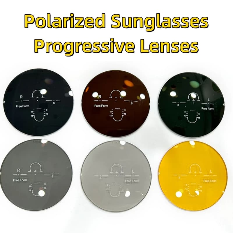Occhiali da sole progressivi polarizzati Lenti 1.56/1.61/1.67 CR39 Occhiali da sole con prescrizione ottica Lenti UV Uomo Donna Miopia Ipermetropia