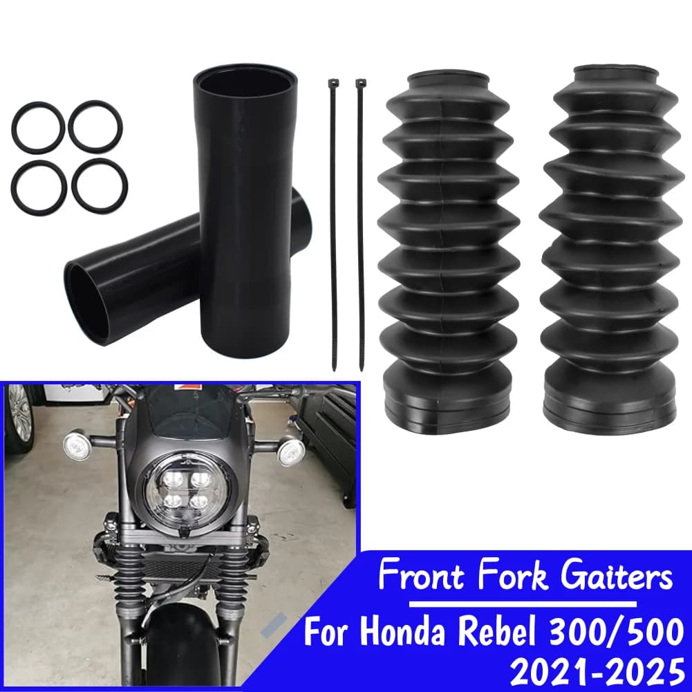 Motorcycle Front Fork Gaiters For Honda Rebel CMX 500 300 CMX500 CMX300 2020-2026 CM500 CNC Dust Cover Boots Shock Absorber
