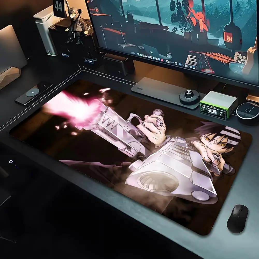 Tappetino per mouse ANIME S-Soul E-Eater COOL, tappetino per mouse grande da gioco con bordi rinforzati, tappetino per tastiera e scrivania per computer