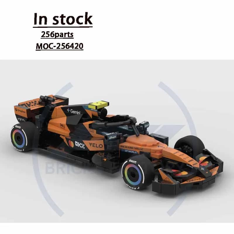 MOC-256420 Nuovo Modello di Auto Sportiva Urbana da Corsa in Blocchi da Costruzione, 256 Pezzi, MOC Creativo, Regalo di Natale e Compleanno per Ragazzi